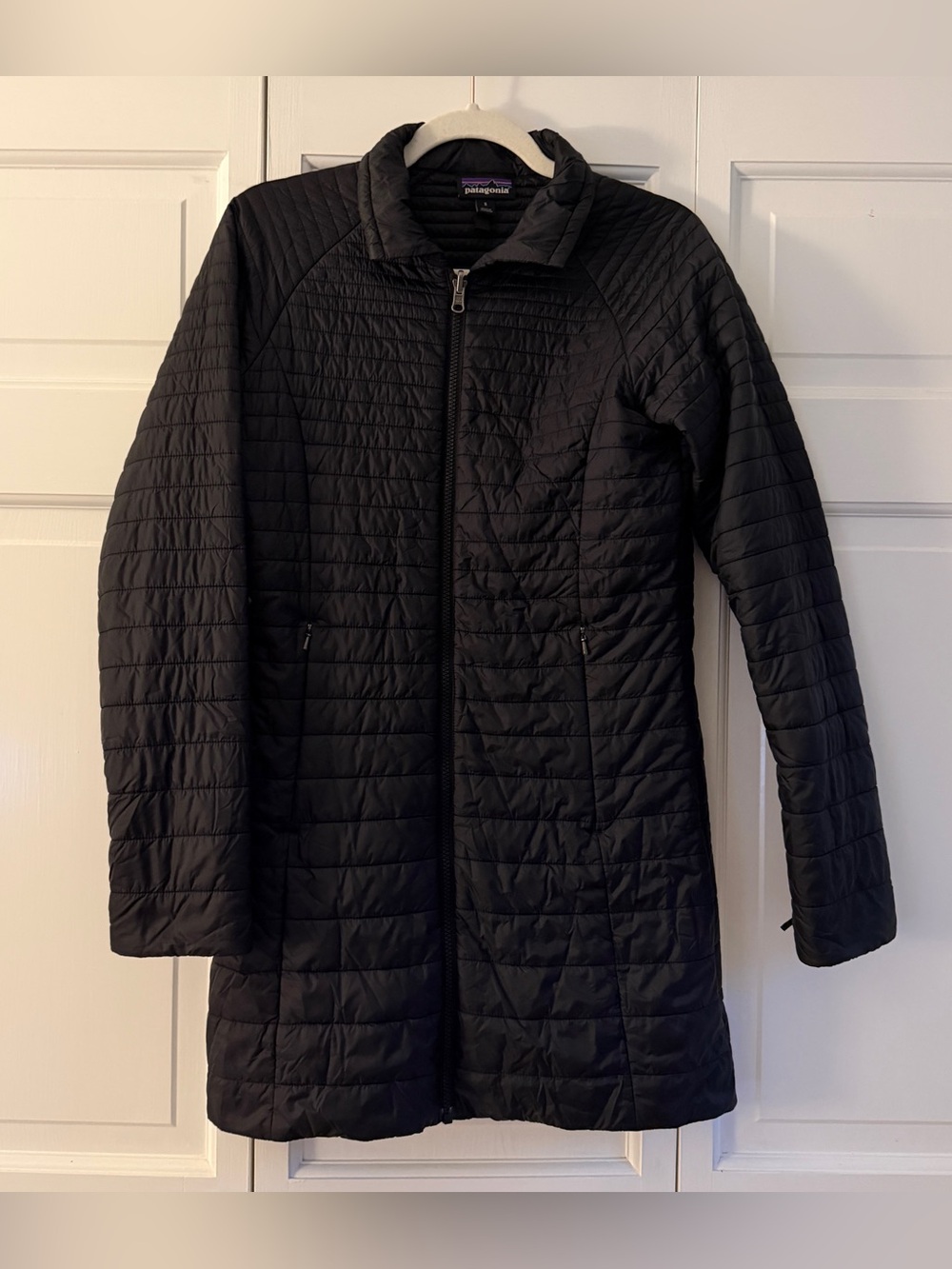 Patagonia Nano Puff Parka | Black Quilted Long Puffer Coat Size Small